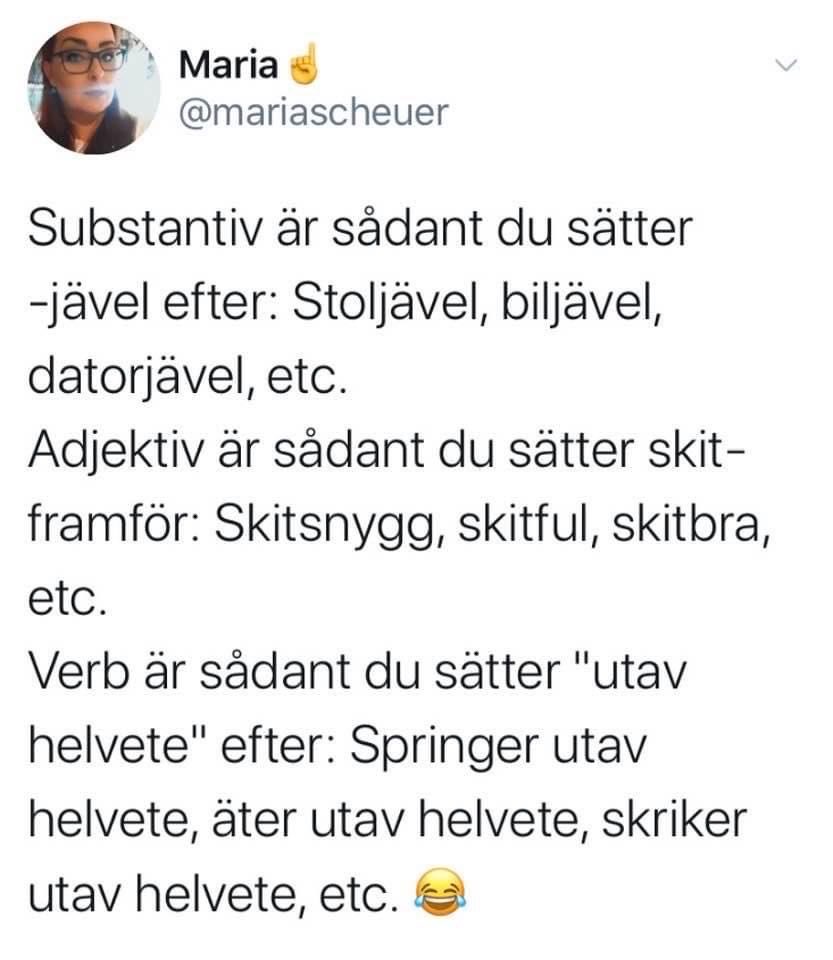 MatsErikson's tweet photo. Fortfarande bland de bästa språkråd jag sett. Borde sättas upp på väggen https://t.co/pferb0RIMF