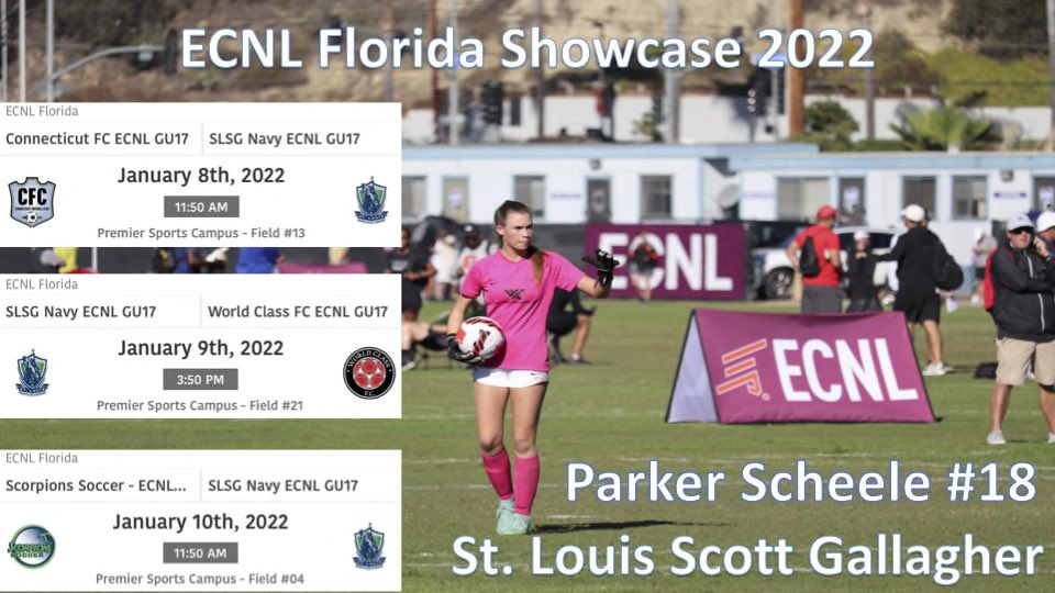 Watch my team <a href="/SLSGECNLGirls/">SLSG ECNL Girls</a> play at the <a href="/ECNLgirls/">ECNL Girls</a> Florida showcase! ⚽️🧤
