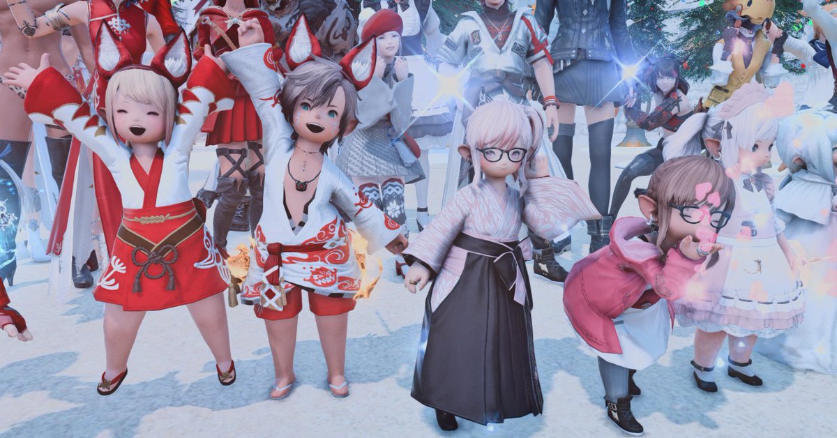 Nimunimumu's tweet photo. Xmas + New Year gpose with fc❤️

#FFXIV #FF14 #GPOSERS #ララフェル #EorzeaPhotos #ffxivsnaps https://t.co/GbB14qyDeX
