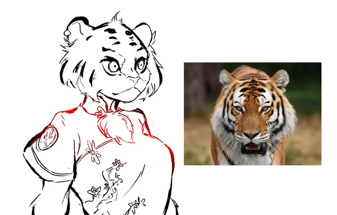 idk why every tiger lady has to be in a Chinese dress but I don't make the rules 