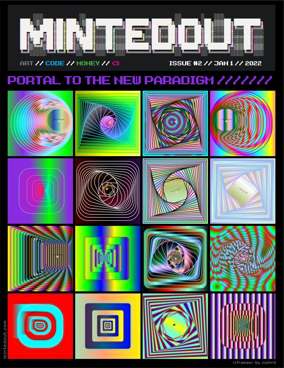 MINTED_OUT's tweet photo. MINTEDOUT ISSUE #2
https://t.co/Vhr3lg7CeD
#fxhash #creativecoding #generativeart https://t.co/bIKr5jUeaN