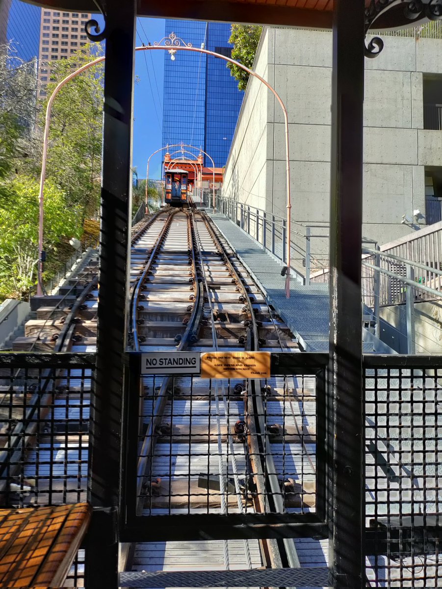 Doctor_Astro's tweet photo. I finally rode the #AngelsFlight funnicular (sideways elevator) #DTLAtour https://t.co/dOh72MB5RY