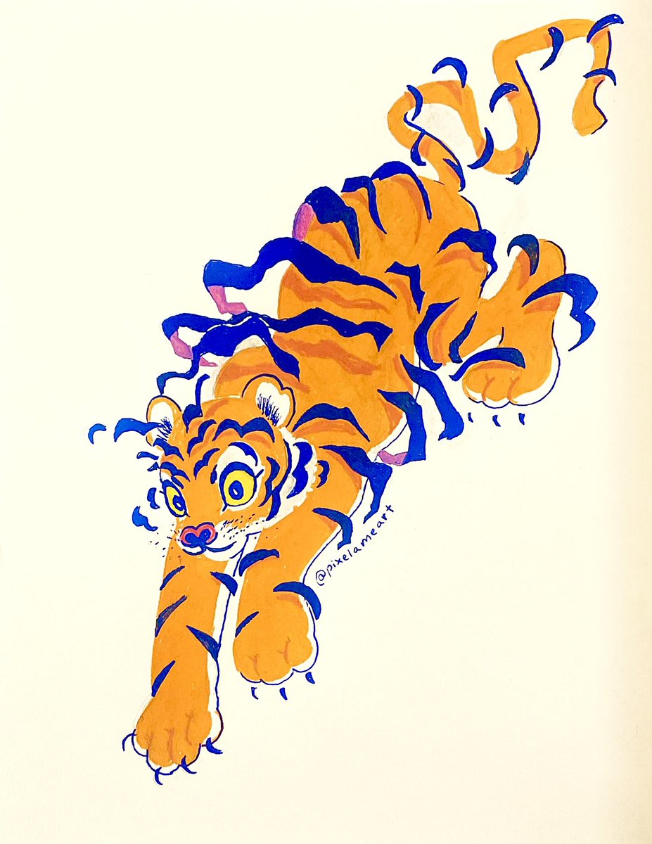 pixelameart's tweet photo. happy 2022! painted with POSCA markers :) https://t.co/LVlUuKQxqd