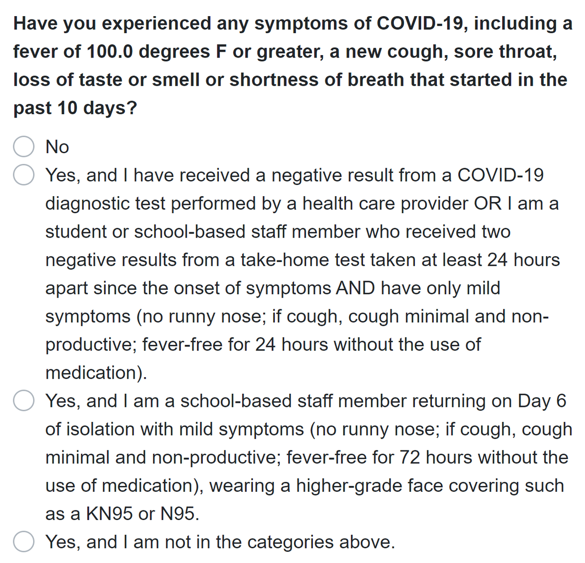 m1khaela's tweet photo. Please share, retweet, alert media: @NYCSchools is changing rules to send teachers with SYMPTOMATIC  cases of COVID into classrooms tomorrow while claiming to be improving safety for our kids. As shown on the new health screener. THIS CAN'T HAPPEN. https://t.co/c16jAIGCuR https://t.co/15MgtwhM8y