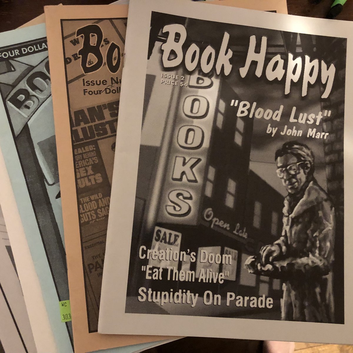 arkhamlibrarian's tweet photo. The Feral House edition of Donna Kossy’s Kooks is very much among the #BooksThatMadeMe. My wife got me some original issues plus an almost full run (only missing #1) of Kossy’s 90s zine about collecting weird books, Book Happy. I am beside myself! #NewAcq https://t.co/DXtV8jH63n