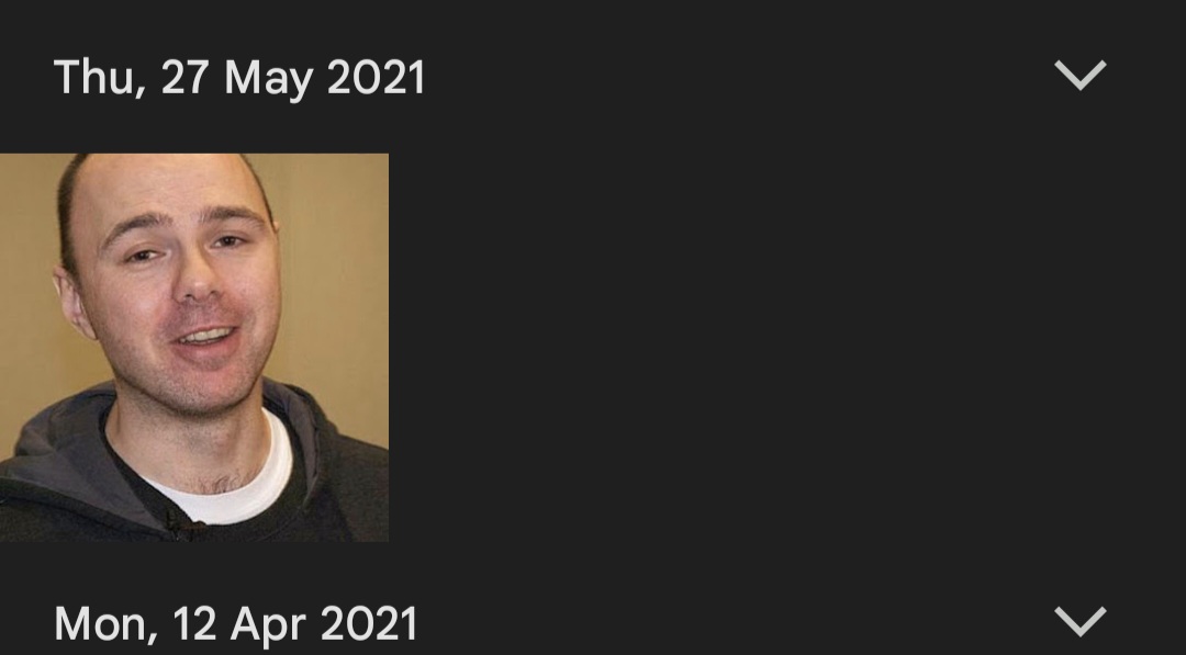 AndyF1069's tweet photo. I was going through my Google Photo storage for pictures of me for a new Facebook profile picture. Google recognises faces and groups them together. I'm unsubscribing from the service after this screenshot was included https://t.co/bTiHdsJo1w