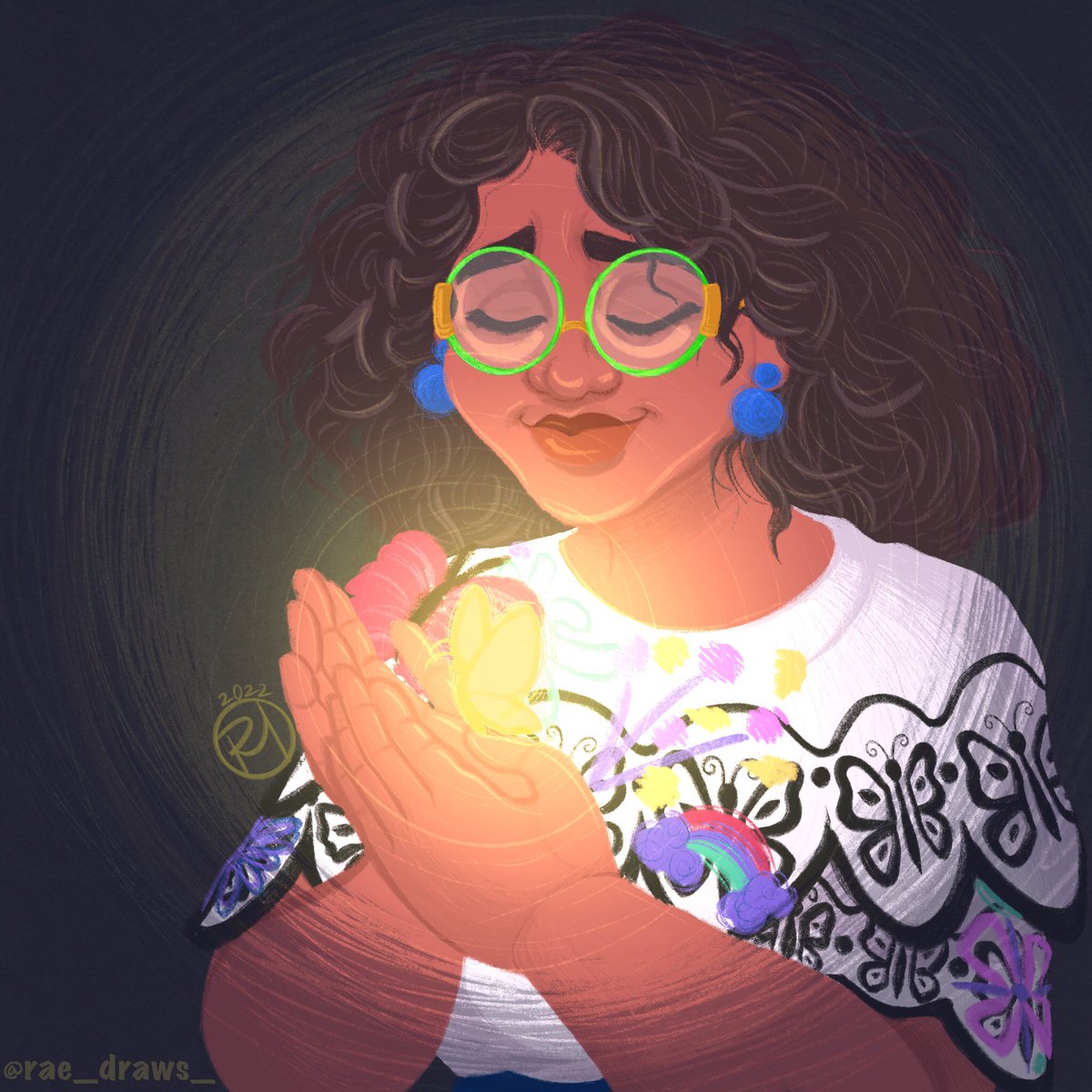 rae_draws_'s tweet photo. Watched Encanto on New Years! Best way to start the year 💕 I love Mirabel so much 💕💕

#encanto #encantofanart #Mirabel https://t.co/V6QbUfwErz
