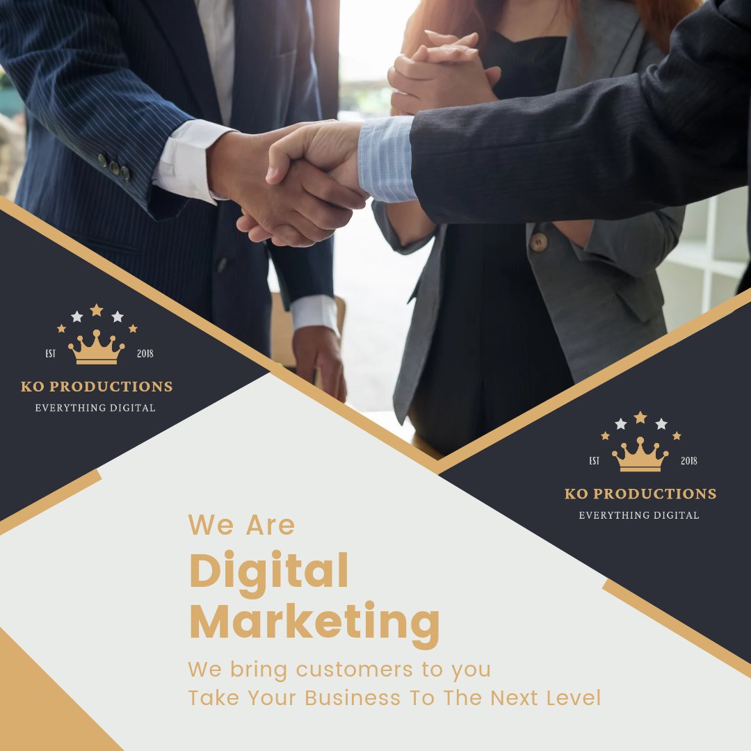 KOProductions3's tweet photo. We Are Digital Marketing!
Let the customers come to you
Take your business to the next level
#KOProductions | #EverythingDigital https://t.co/7d25SdcCZX