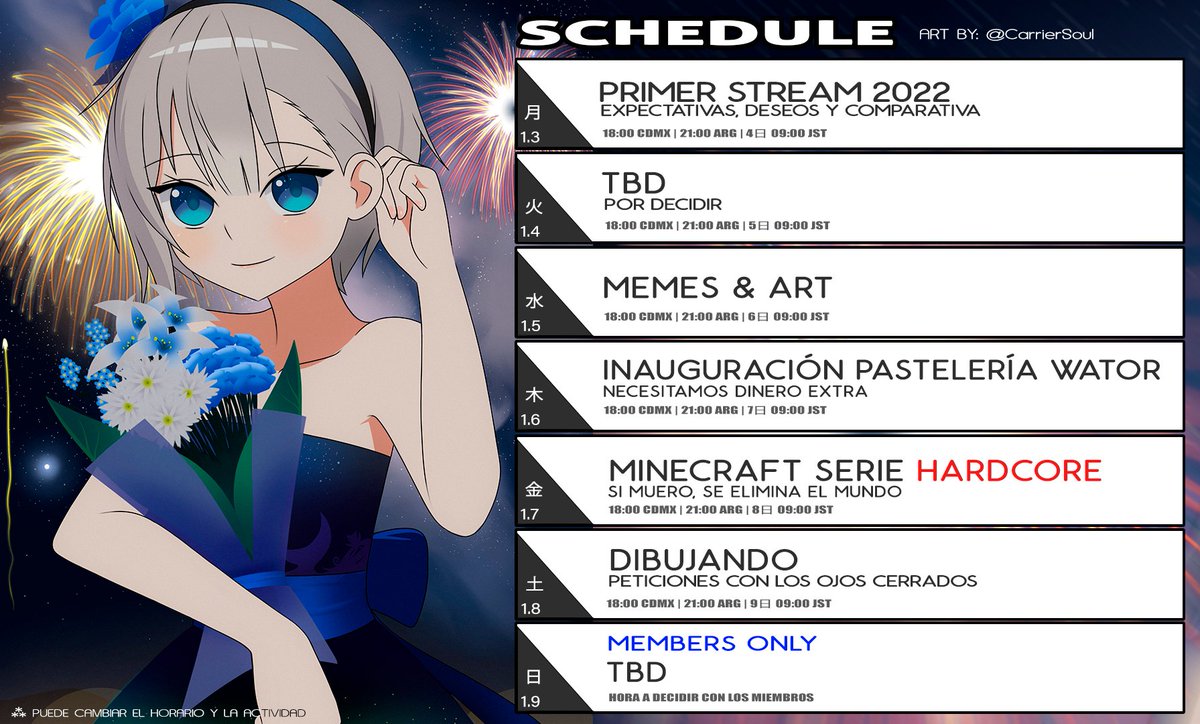 rurineluna's tweet photo. 『SCHEDULE 1/3 ~ 1/9』

YouTube Channel ▼ 
https://t.co/oiRoQkKrLW

- - - - - - - - - - - - - - - - - -

General - #rurineluna
Art - #rurillust 
Memes - #rurimeme
Schedule - #rurischedule

#WACTOR #ESVtuber #ENVtuber https://t.co/IzbomQc99Q