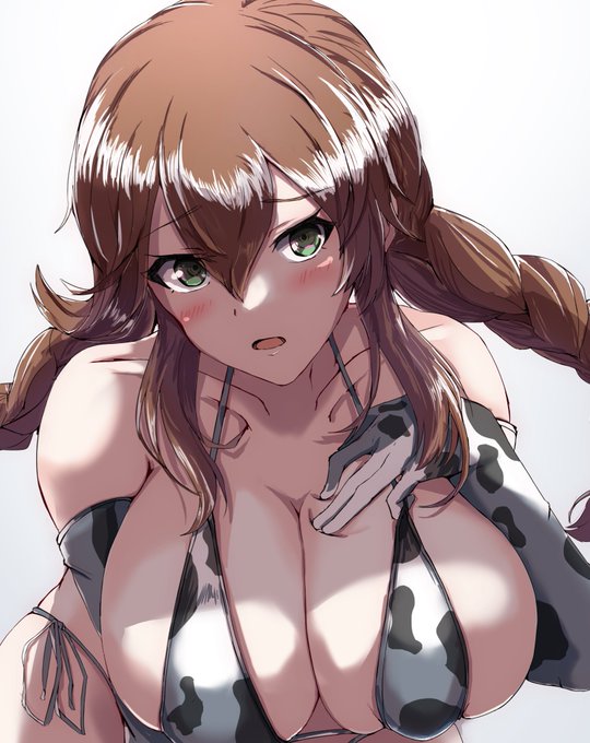 牛柄マイクロビキニ能代ちゃん / 海月いつき さんのイラスト #nicoseiga #im10877255 https://t.co/hCWDPdo0O4 