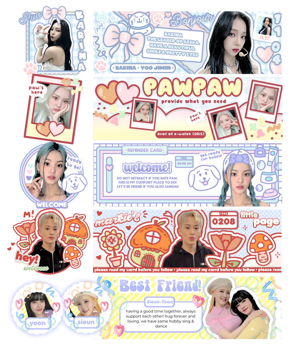 Pawpaw_Creative's tweet photo. Help rt! I'd highly appreciate that :) #zonauang #zonajajan

..🖌️Paw is open now! You can order all of these cute and cool layout after you fill the form on pinned😻

Go check another catalogue on my pinned Pawers! Tysm💚🤍 https://t.co/ddJX3uFEpS