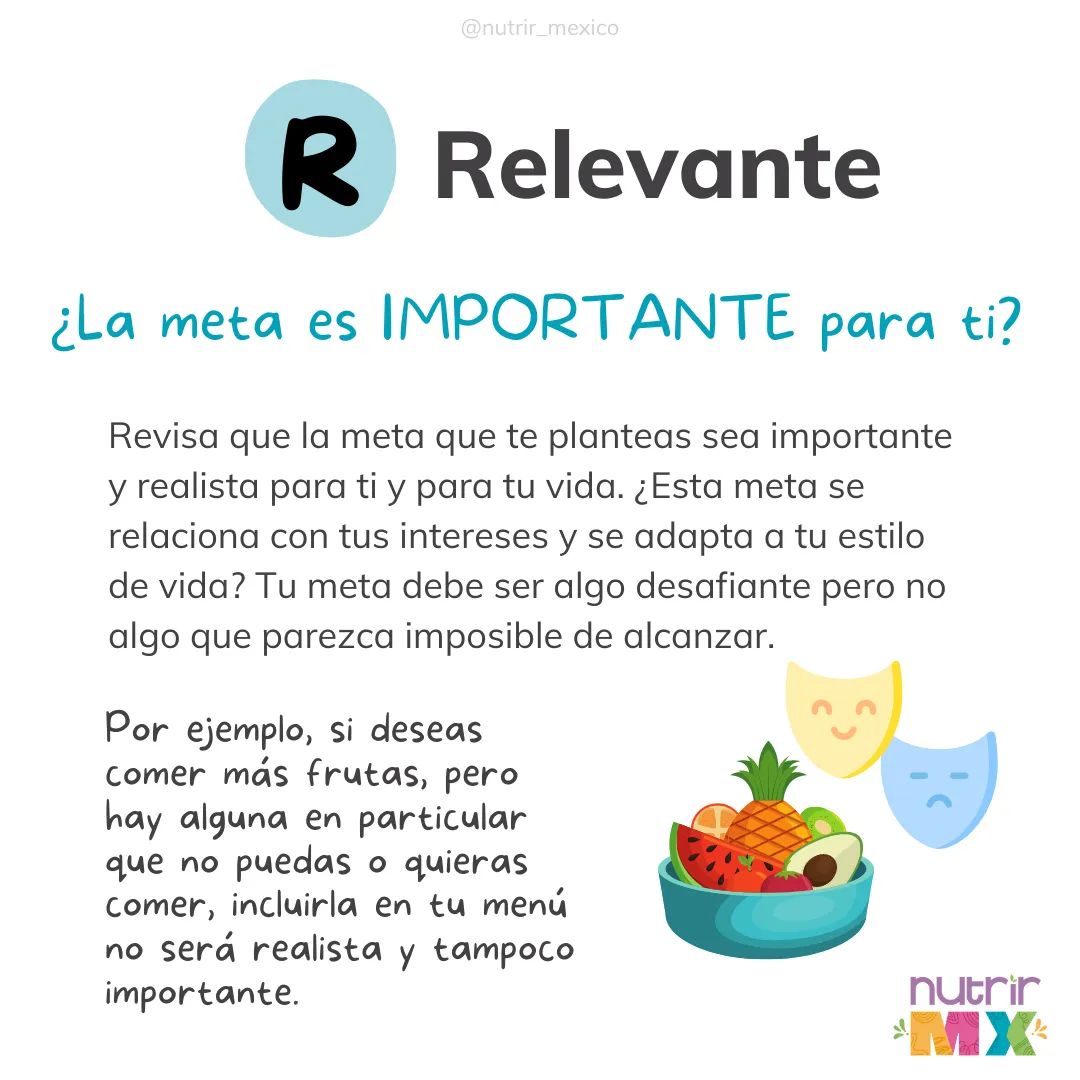 Nutrir_Mexico's tweet photo. Ninguna meta se logra de la noche a la mañana, y soluciones rápidas por lo regular no duran con el tiempo.

Así que si quieres lograr un cambio sostenido o mejorar algún aspecto de tu vida considera redactar y plantear metas SMART (por sus siglas en inglés). ⁣⁣ https://t.co/d1eY913tzD