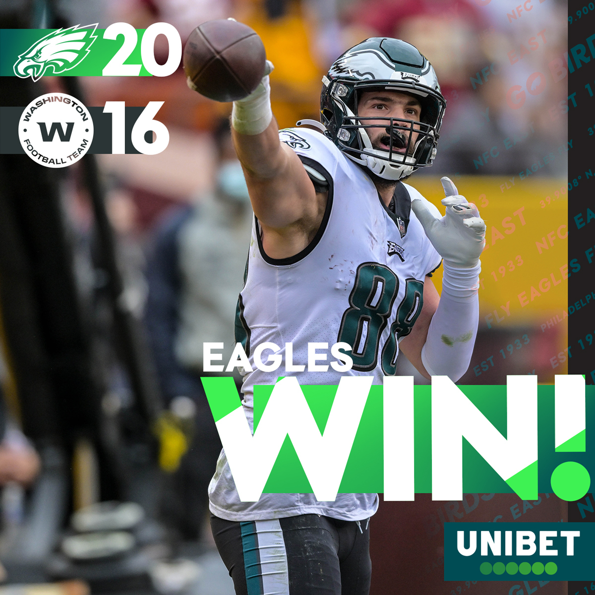 Eagles's tweet image. HANDLED OUR BUSINESS

@UnibetUS | #FlyEaglesFly