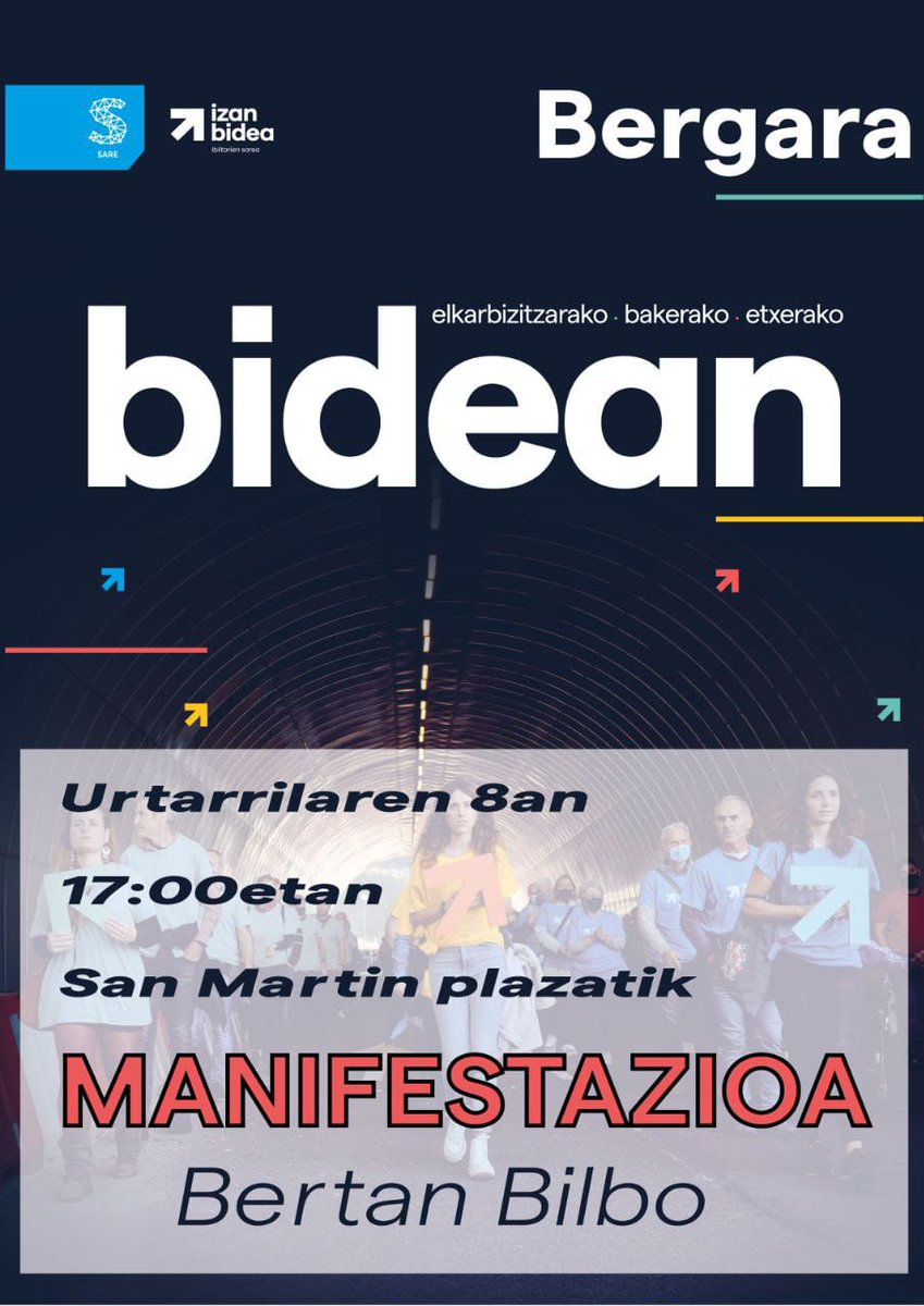 gurearterasare's tweet photo. Euskal presoak, iheslariak eta deportatuak ETXERA! 

↗️Egoera dela medio Bilbon ez, baina herrietan bilduko gara.
Bertan Bilbo.
↗️ Bergaran 17:00etan plazan.

↗️ Elkarbizitzarako, bakerako, etxerako BIDEAN, azken urtea izan dadila!👊
↗️Zabaldu mezua lau haizetara.

#Bidean https://t.co/T0NgSlxUed