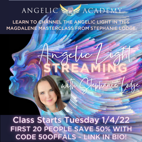 AngelicAcademy's tweet photo. Want to learn greater discernment in 2022? Then join me on this first-ever ANGELIC LIGHT STREAMING Magdalene Masterclass where I teach all of my tips on how to channel the Angels. Starts Tues! The first 20 seats are 50% off using code 50OFFALS. Enroll now: https://t.co/fzoltGzuI1 https://t.co/Ksp8hDYtVG
