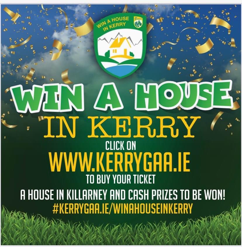Kerry_Official's tweet photo. Kerry GAA are giving one lucky winner a prize of a lifetime, a brand new three bedroom house in the picturesque town of Killarney.  
To purchase your ticket visit our website 

https://t.co/c5ky6E2sQR

#CiarraíAbú #WinAHouseInKillarney #KerryGAA @osullivantatler https://t.co/LLqW7hH1AL