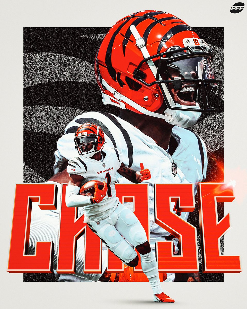 PFF's tweet photo. Ja’Marr Chase now holds the NFL rookie receiving yardage record 🤯 https://t.co/tWZvprtqKX
