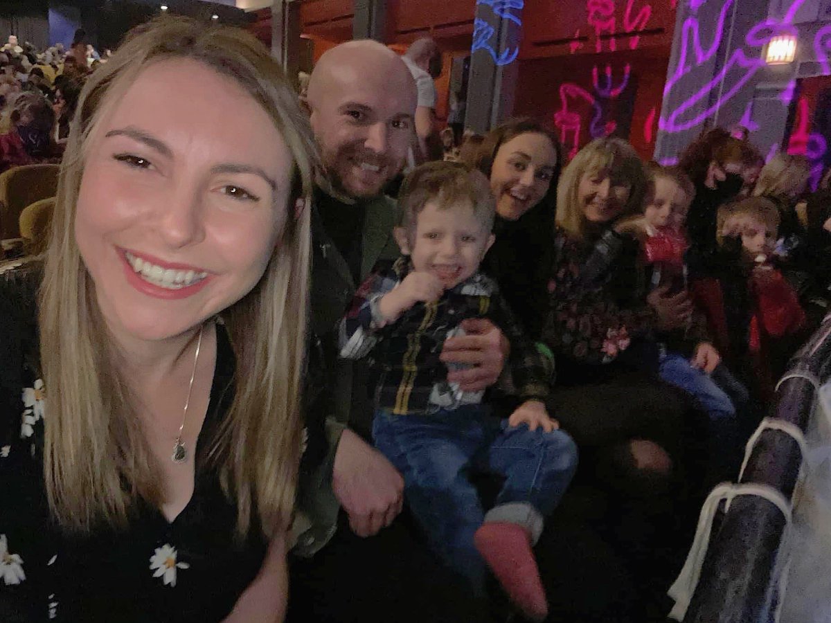MissAEClarke's tweet photo. Front row and had the best time! @RegandVic My favourite Christmas outing has to be the panto🤩 thank you for another amazing Pantomime! @Jonny_Wilkes https://t.co/wuXUqu5Zw9