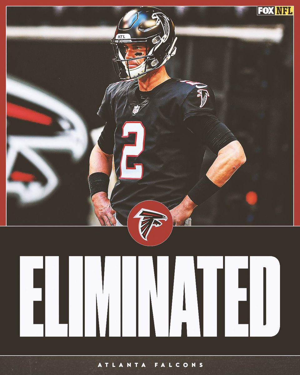 The Falcons have been eliminated from playoff contention.