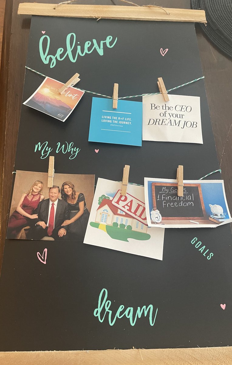 What dream do you have? Do you dream big? Have you thought about making a Vision Board? They are easy to make. You can make a simple one with construction paper and pictures, a digital one, or go to a crafting class and make one. They all are equally great. Below is one of mine.