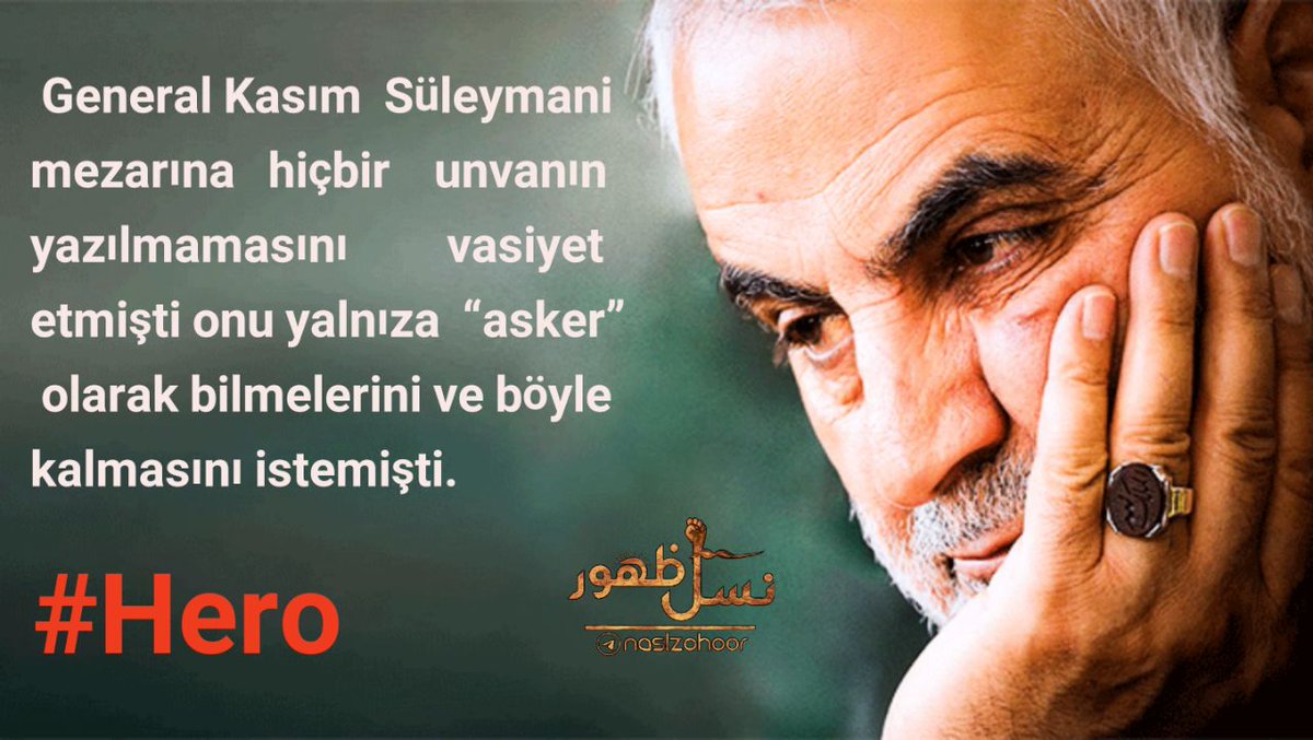 talebi400's tweet photo. 🇹🇷 General Kasım Süleymani mezarına hiçbir unvanın yazılmamasını vasiyet etmişti onu yalnıza  “asker” olarak bilmelerini ve böyle kalmasını istemişti.
#Hero
#قهرمان_من 
#سلیمانی https://t.co/PpB4Ak5SZ1
