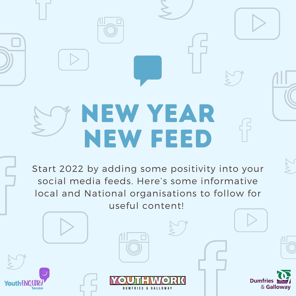 YesDumfries's tweet photo. Why not #MakeTimeTo start your New Year on a positive note?❓

We’ve taken inspiration from @youngscot and have created our own New Years News Feed. 🤩

Tidy up your social media news feeds so that they are filled with only things YOU want to see in 2022. 🙌 https://t.co/8sV3LHjFnb