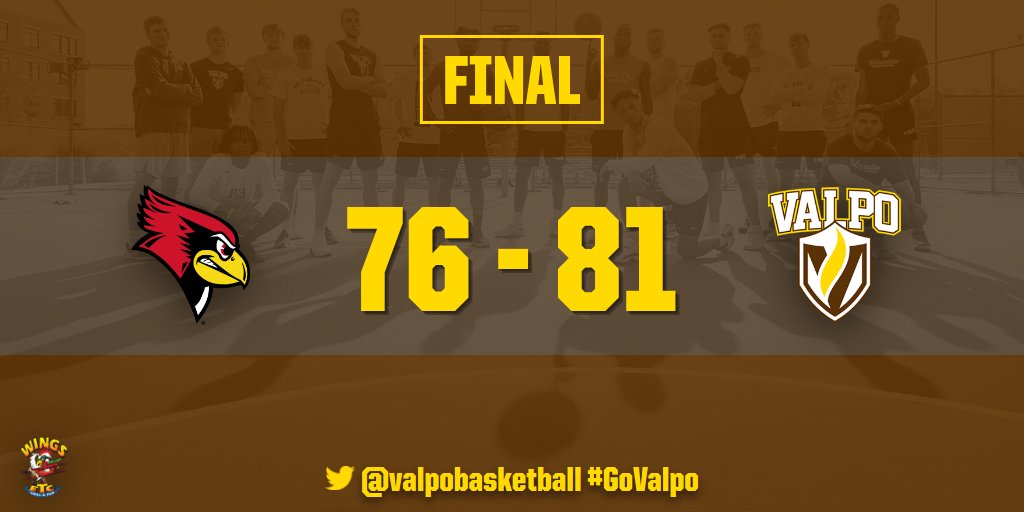 ValpoBasketball's tweet photo. OT win from the ARC!

#GoValpo | #WeAreBeacons https://t.co/CstryQ210m