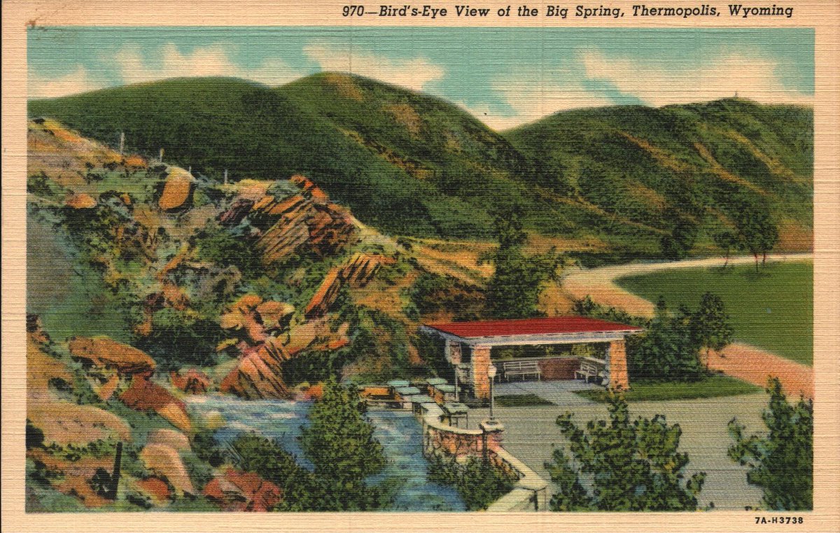 postcardpassion's tweet photo. Excited to share the latest addition to my #etsy shop: Vintage Linen Postcard Bird's-Eye View of the Big Spring Thermopolis Wyoming 1937 https://t.co/RADnhunphB #postcard #vintage #wyoming #thermopolis #bigspring #postcardpassionshop https://t.co/5paSiIeTLL