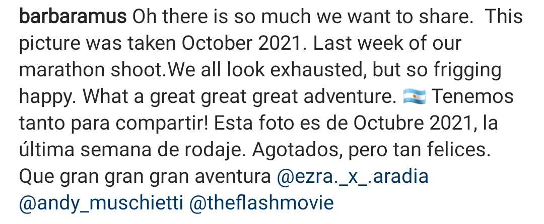 📸:/ Barbara via Instagram Feed 

Na foto, Barbara e Andy Muschietti com Ezra Miller, na última semana de rodagem do filme #TheFlash ,em outubro do ano passado (2021).

®️ barbaramus  / Official Instagram