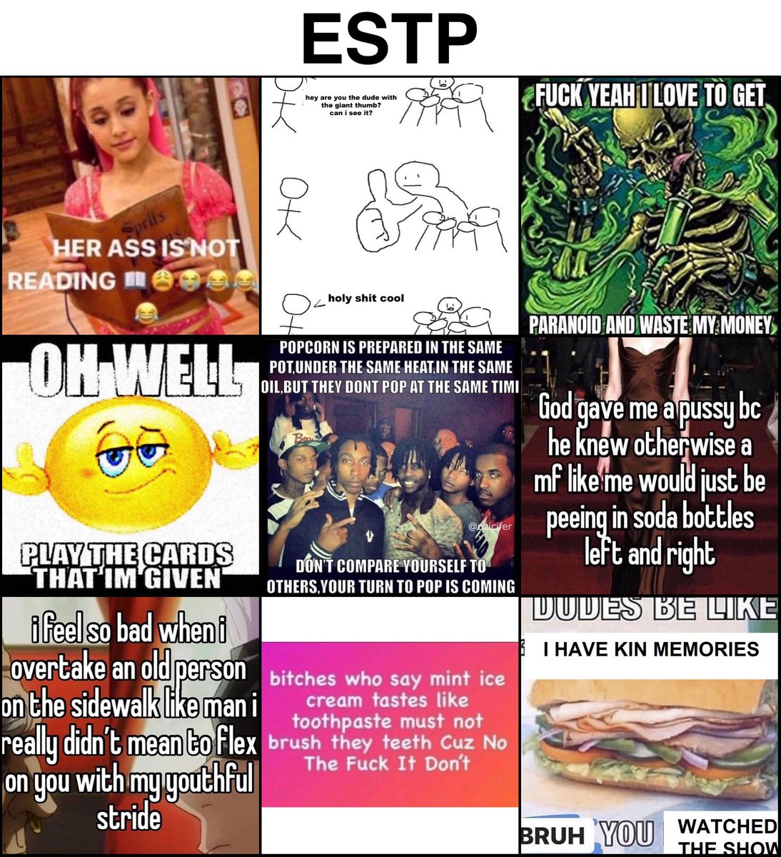gothINFJ's tweet photo. completed my moodboards for family B (Se/Ni + Fe/Ti) #ISTP #ENFJ #ESTP #INFJ https://t.co/MzsLD64Zld