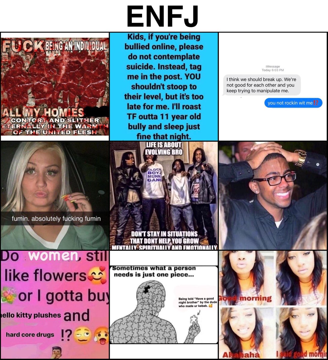 gothINFJ's tweet photo. completed my moodboards for family B (Se/Ni + Fe/Ti) #ISTP #ENFJ #ESTP #INFJ https://t.co/MzsLD64Zld