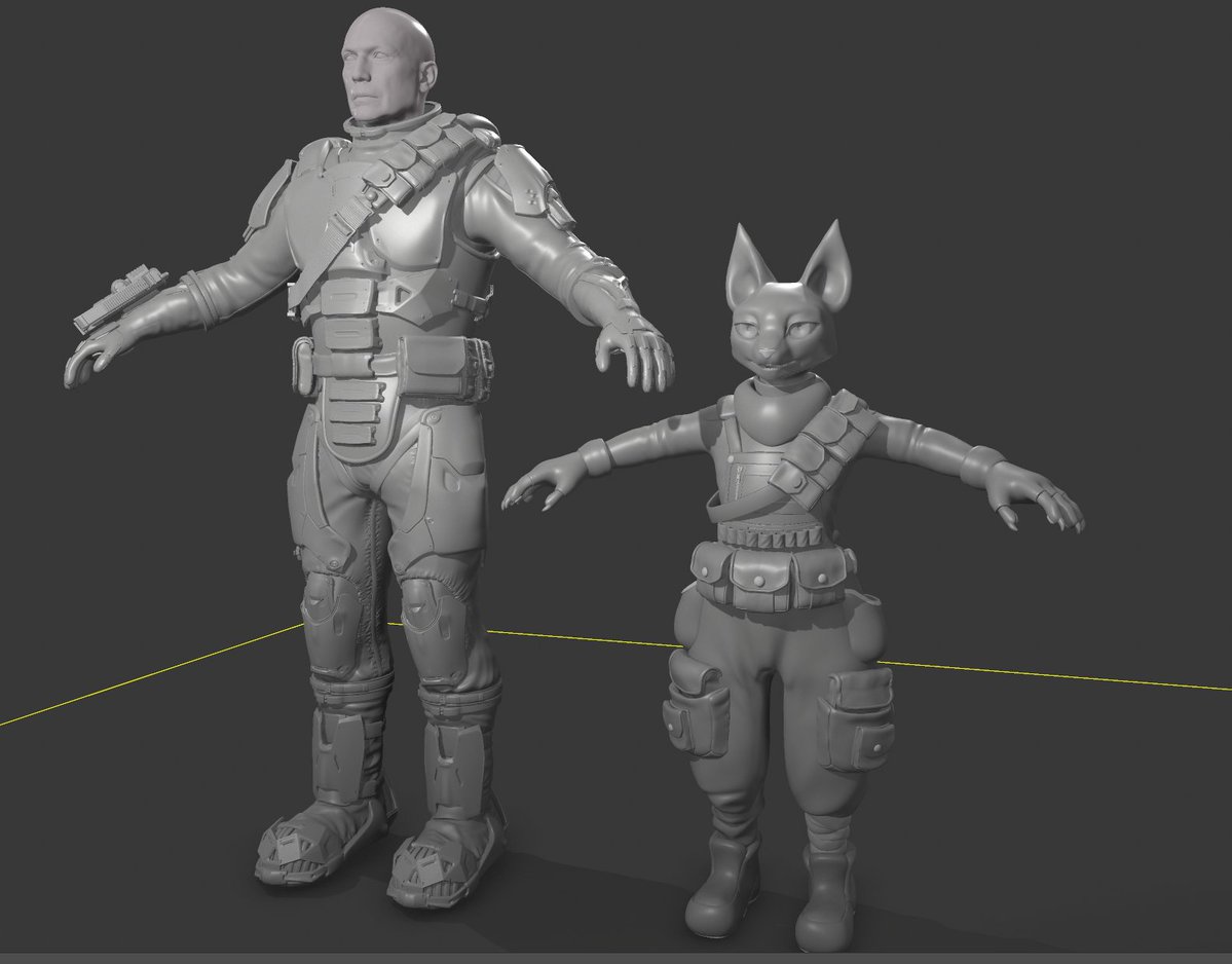 LightyearsGame's tweet image. Some older WIP material on Monty, including the first x-gen groom, base material colors and size proportions. #UE4