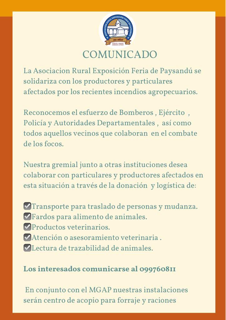 federacionrural's tweet photo. Desde Federación Rural, invitamos a sumar fuerzas para ayudar a cientos de productores afectados por los incendios de los últimos días https://t.co/AqwR2gl65L