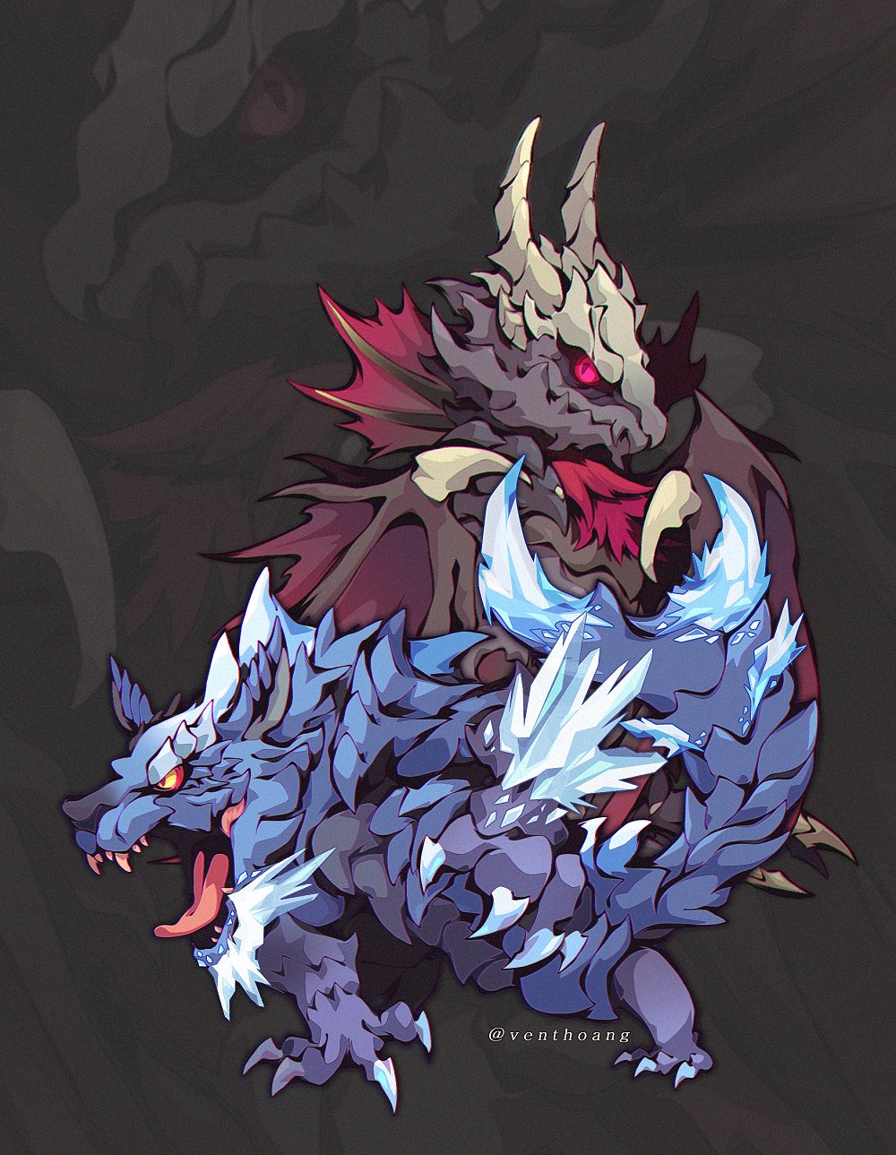 Vent Hoang 21 22fanart Lunagaron ルナガロン Fenrilunaedge Rockmanzero4 Mhr Monsterhunter フェンリー ルナエッジ ルナガロン Lunagaron ロックマンゼロ Monsterhunterrise Capcom Icewolf 氷狼竜 Malzeno 爵銀龍 メルゼナ