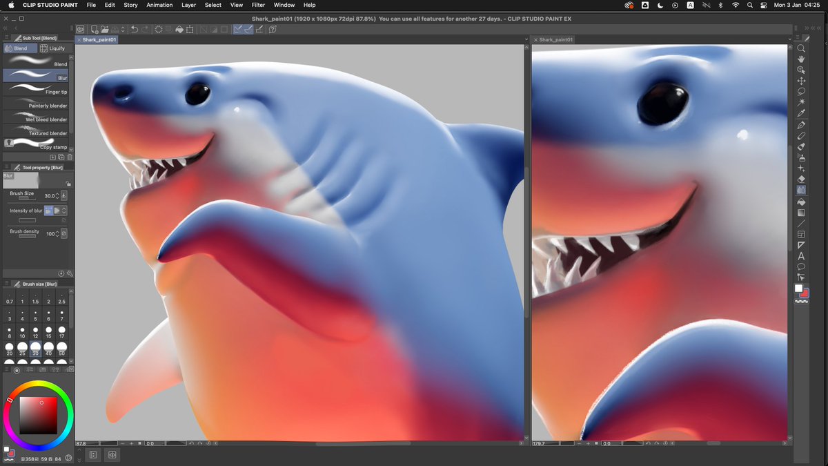 Good Night 💤
#CLIPSTUDIOPAINT #shark