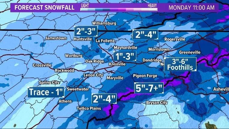 WBIRWeather's tweet image. POTENTIAL SNOW TOTALS TONIGHT | This will be heavy, wet snow and there are a lot of factors coming into play...
1) Transition won't happen until overnight hours
2) It may only snow for a short period of time but snowfall rates will be heavy/intense (1/2)
