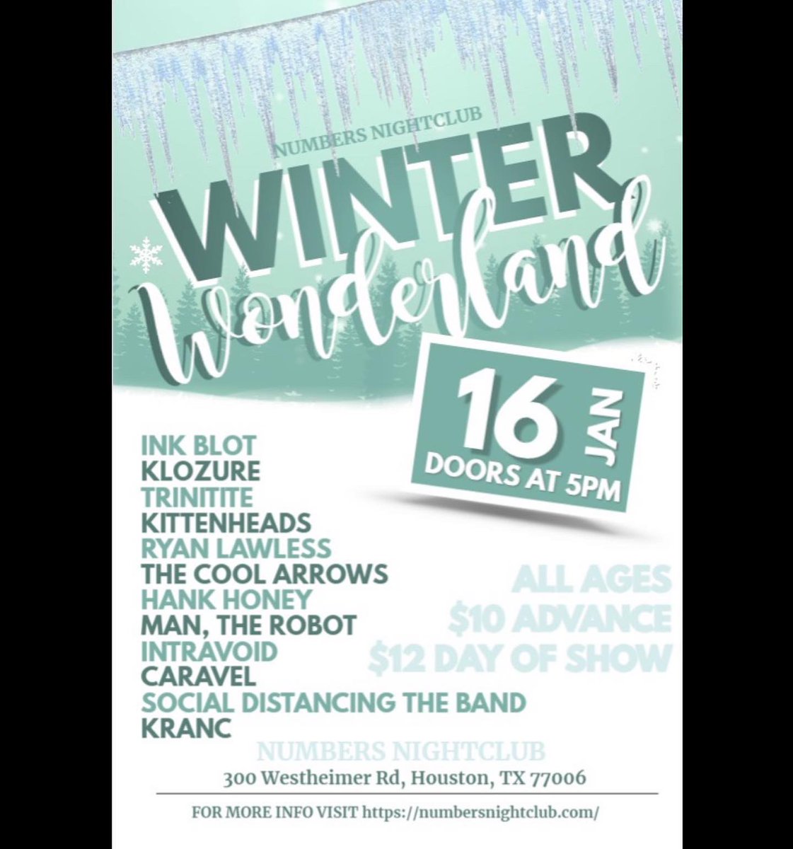 klozureband's tweet photo. Super excited to be on this show January 16th at @numbersnightclub! You can get your tickets at the link in our bio, or from any members of the band. Also, if you come to any of our upcoming shows you can be entered to win a drum head and t-shirt! Hope to see you there! https://t.co/3darfOX6Rv