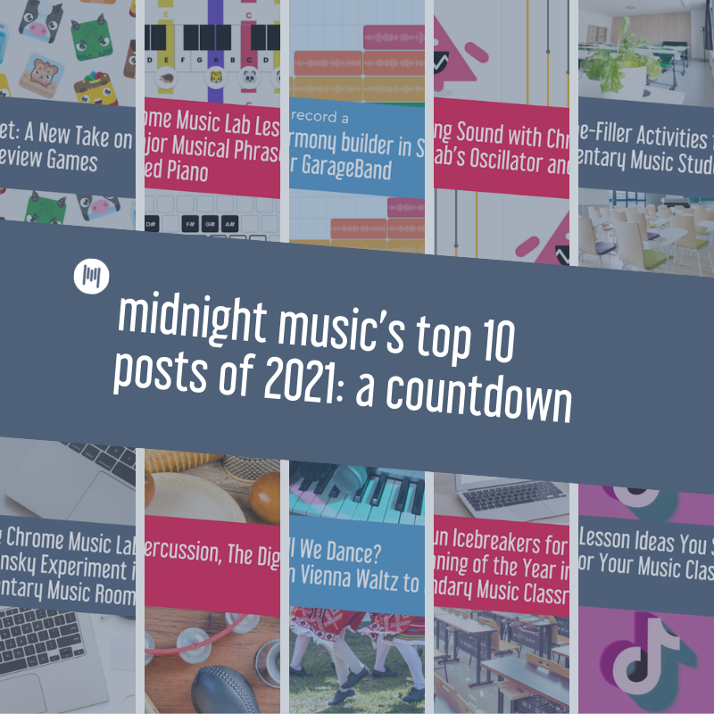 MusicTechTchr's tweet photo. Here's a roundup of our best free music lesson plans, activity ideas, and units for your music classroom from 2021!
Read more in the blog --> https://t.co/pRLHGoZZi8
#musictechnology #musiclesson #musictech #musicclassroom #musiceducation #musiced #edtech #edtechlessons https://t.co/RXooP9sIYf