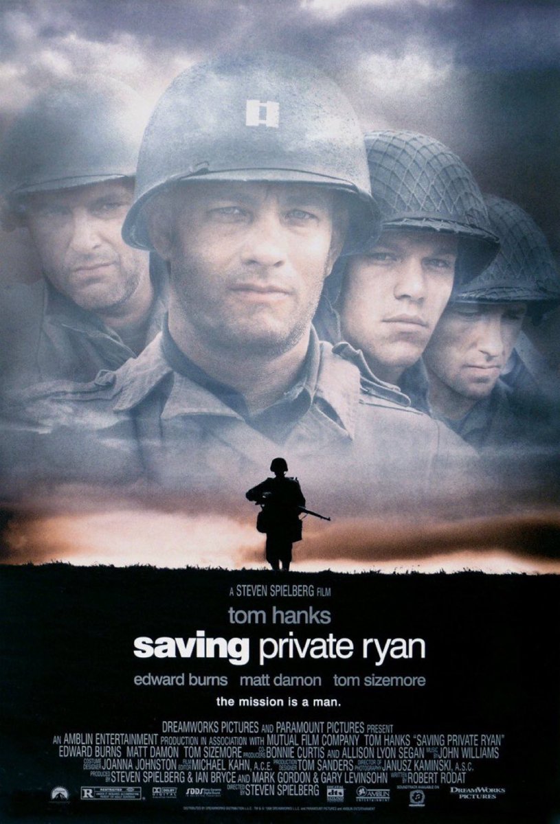 SaveRedlandLibr's tweet image. 10:30pm TODAY on @channel5_tv 👉joint #TVFilmOfTheDay

The 1998 #War #Drama film🎥 “Saving Private Ryan” directed by #StevenSpielberg &amp;amp; written by #RobertRodat

🌟#TomHanks #EdwardBurns #MattDamon #TomSizemore

🎦Cinematography #JanuszKamiński
🎶Music #JohnWilliams