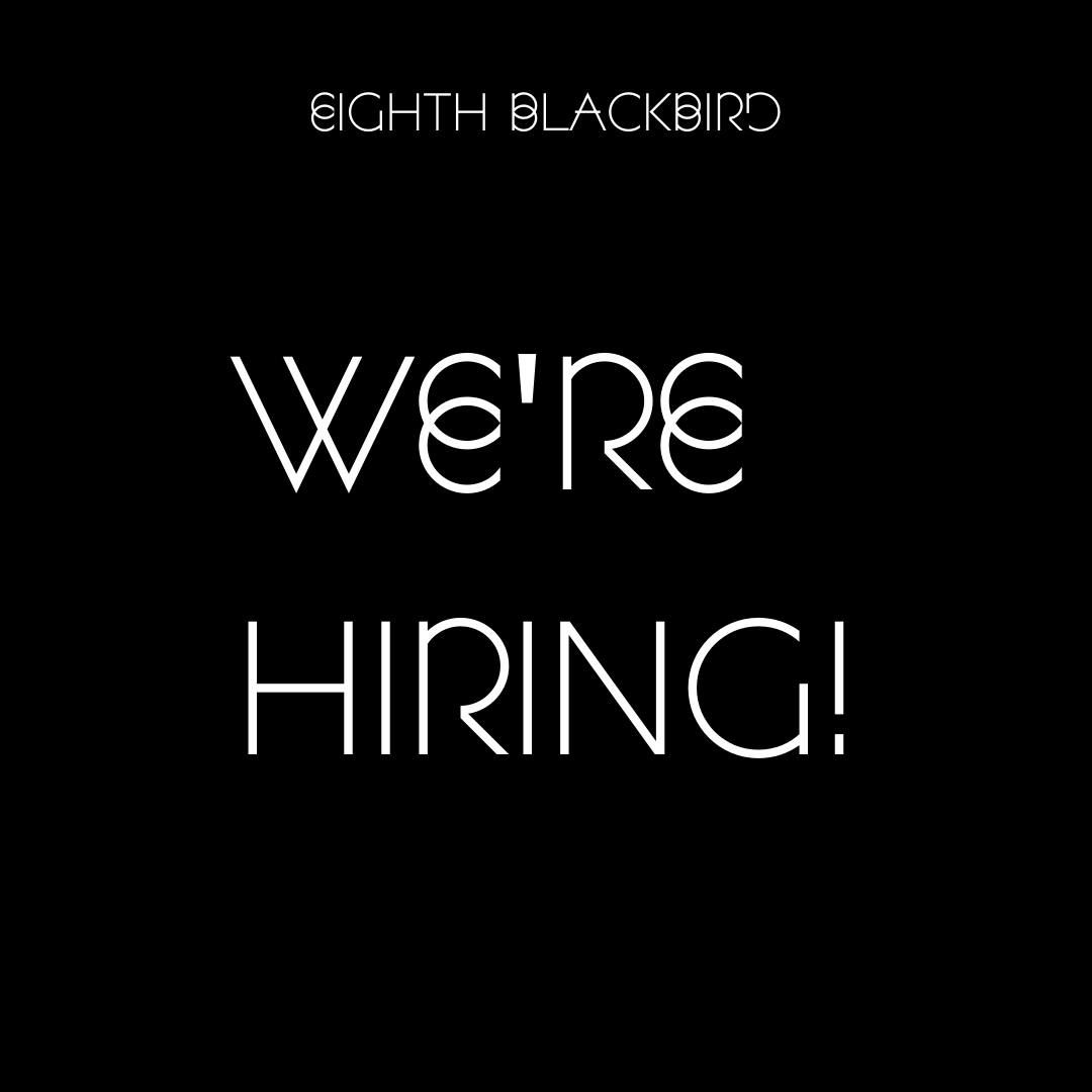 📢 We’re hiring! Eighth Blackbird seeks a director for the first Chicago iteration of the Blackbird Creative Lab (the Lab), taking place in June 2023. Visit eighthblackbird.org/employment for full job description!

#hiring #8bb #eighthblackbird #CreativeLab #newmusic #education