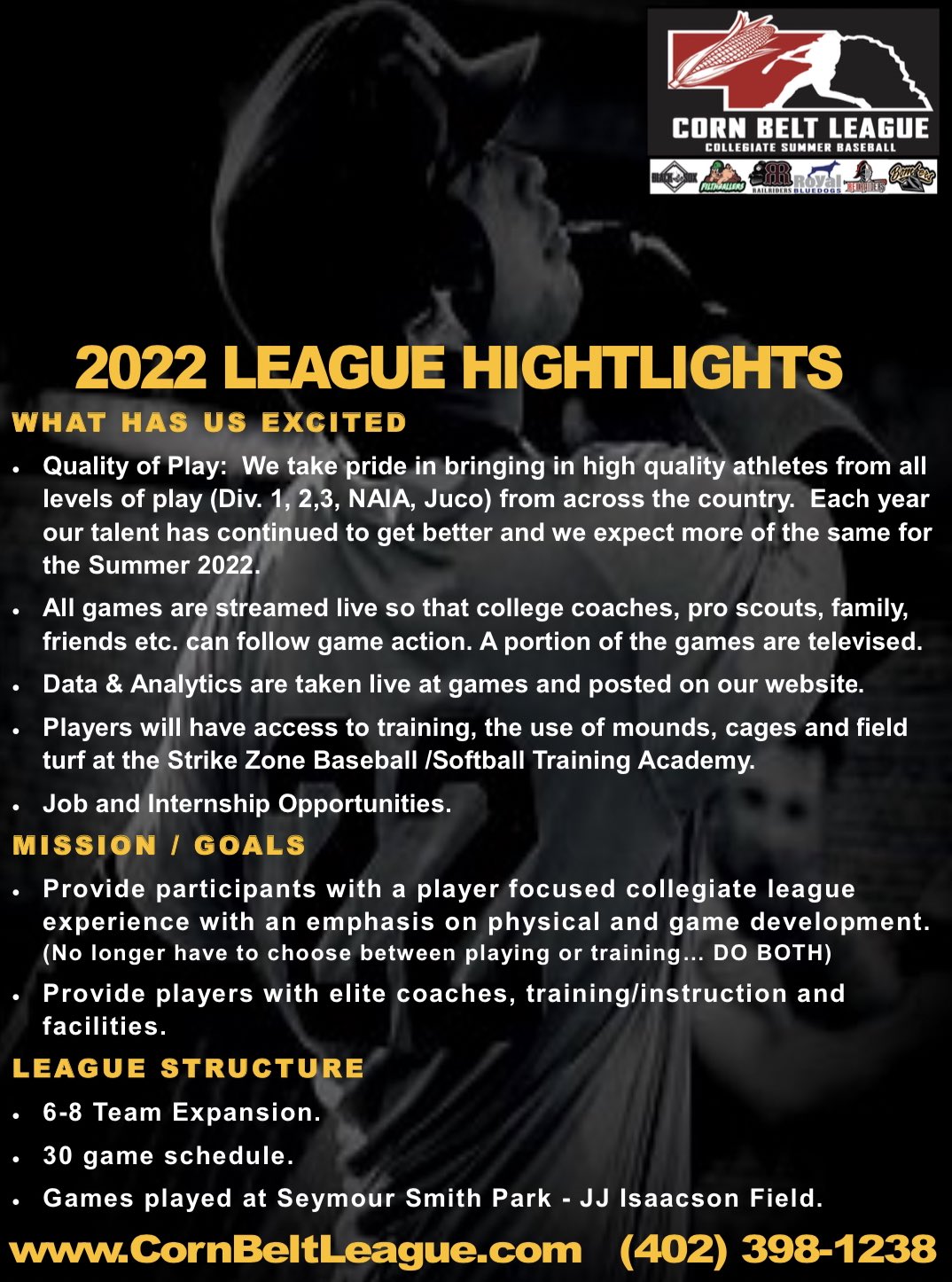 Corn Belt League on Twitter "Don’t wait any longer! Come be a part of