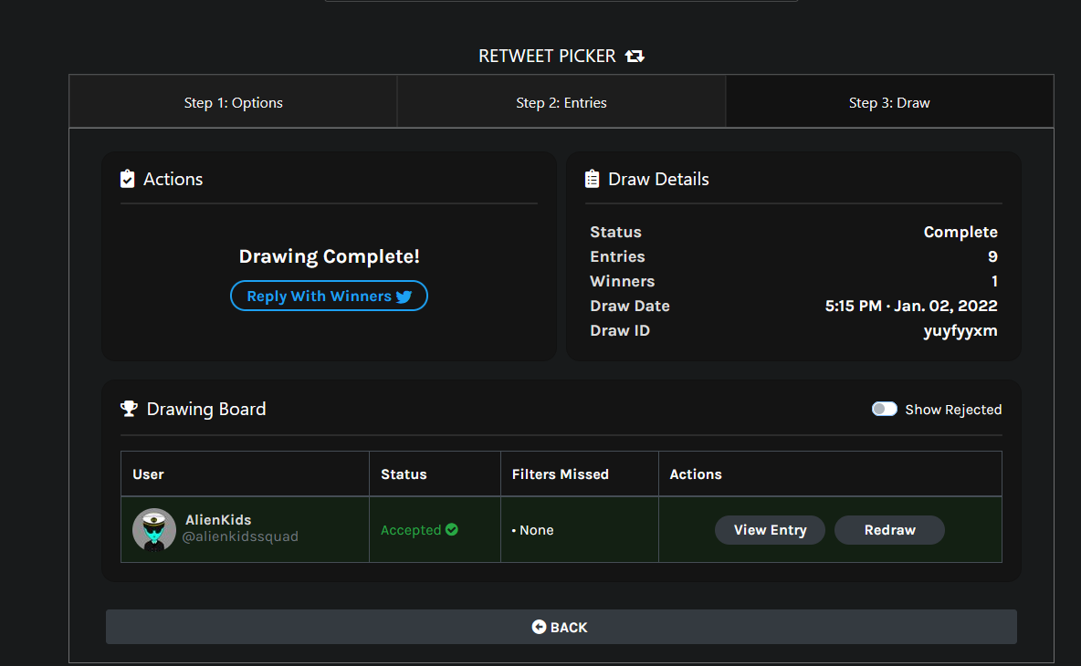 I'm a little bit late, but congrats to @alienkidssquad !