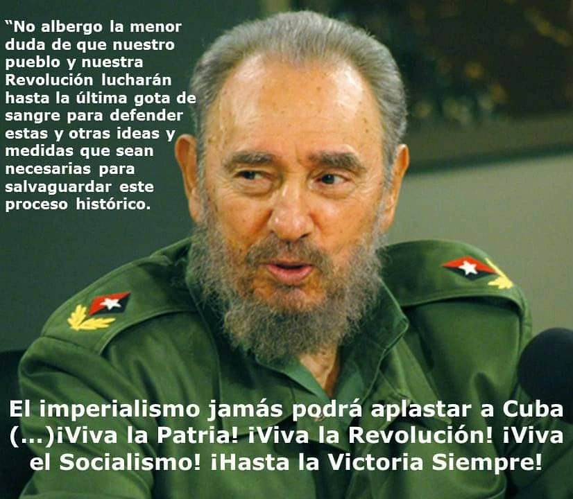 #FidelPorSiempre La filosofía y la moral del imperialismo es la filosofía y la moral de la corrupción, del egoísmo y el individualismo.  Y esas son poderosas armas de las que se vale en su lucha ideológica contra la Revolución
#EneroDeVictorias 
<a href="/YadmaraR/">Yadmara Remedios 🇨🇺</a> <a href="/ASICSanfelipe2/">ASICSanfelipe2</a>
