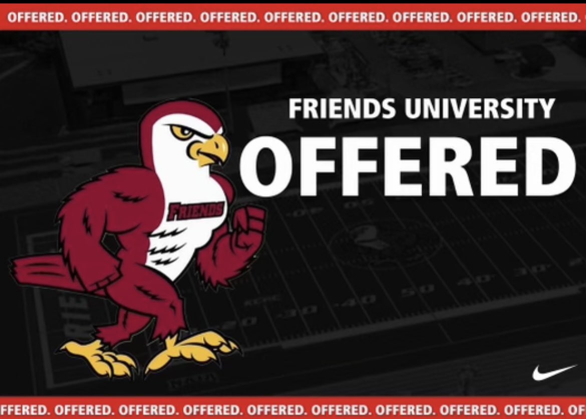 Blessed to receive my 2nd offer from <a href="/FalconsFU/">Friends University Football</a> #AGTG  @CoachReedFUniv <a href="/CoachHarrisonFU/">Coach Harrison</a>