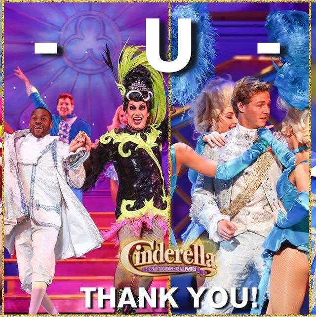CinderSHamp's tweet photo. They say good things come to an end and tonight it has as the curtains have now closed for our magical cast the lovely @thedebbiemcgee, @CraigRevHorwood, Richard Cadell, @Sootyandco, Daniel Norford, @georgiamcarr and @Gnaucky at the @mayflower Theatre ✨ https://t.co/9Yg0aI0u0V