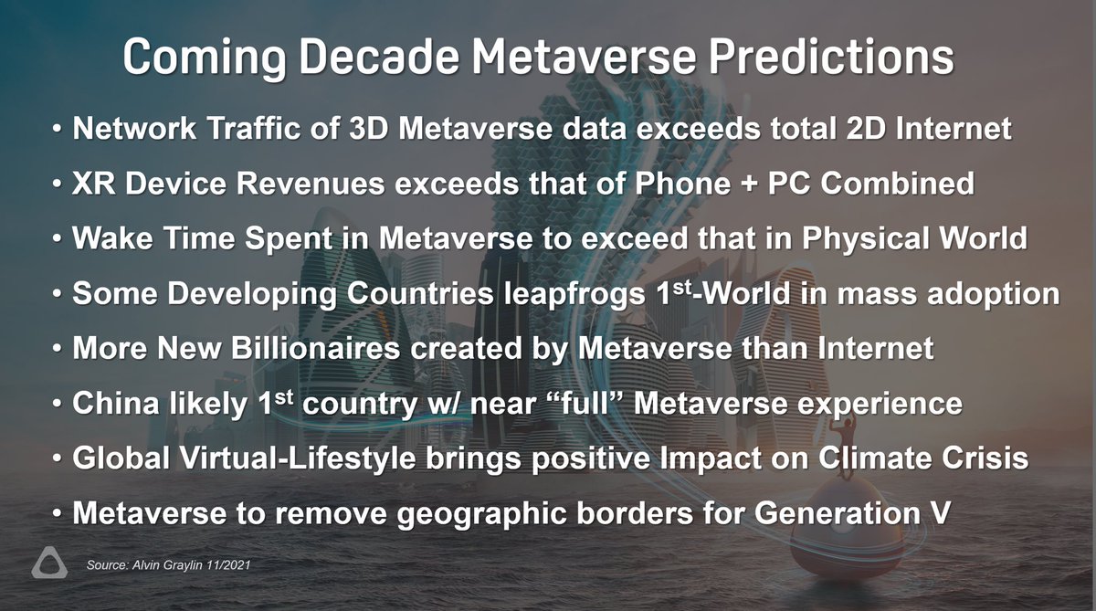 AGraylin's tweet photo. It’s the beginning of a new year, so here’s my 2022 #XR #VR #predictions and those for the rest of the decade. 💡 And I’ve also graded my 2021 predictions from last year, which turned out mostly correct. 😉✅  #Metaverse https://t.co/UUU1TaJ3rX