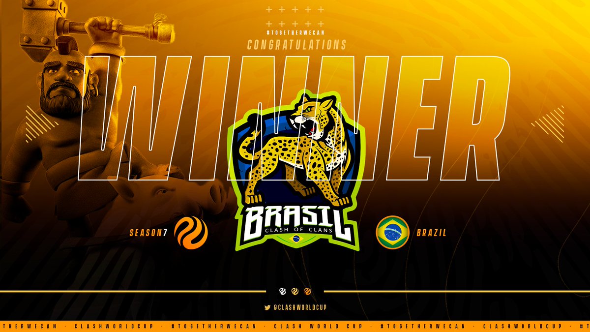 ClashWorldCup's tweet image. @SelBrasilCoC 🇧🇷 is our 2nd #CWC7 finalist after a great pw!💪
Congratulations to @TeamFranceCoC 🇫🇷 for the journey they made in this S7! 👏