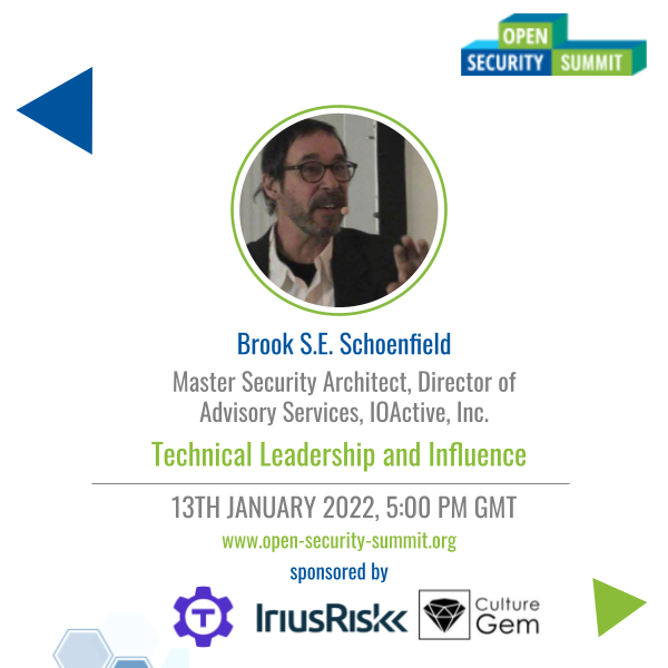opensecsummit's tweet photo. Want to know how to effectively spark change as a Technical Leader?

We've teamed up with @brkschoenfield, the Master Security Architect at IOActive Inc.

He'll share his insights on how to become more effective technical leaders.

Register for FREE here: https://t.co/0BFuxqu8Ks https://t.co/jiHmytcDvi