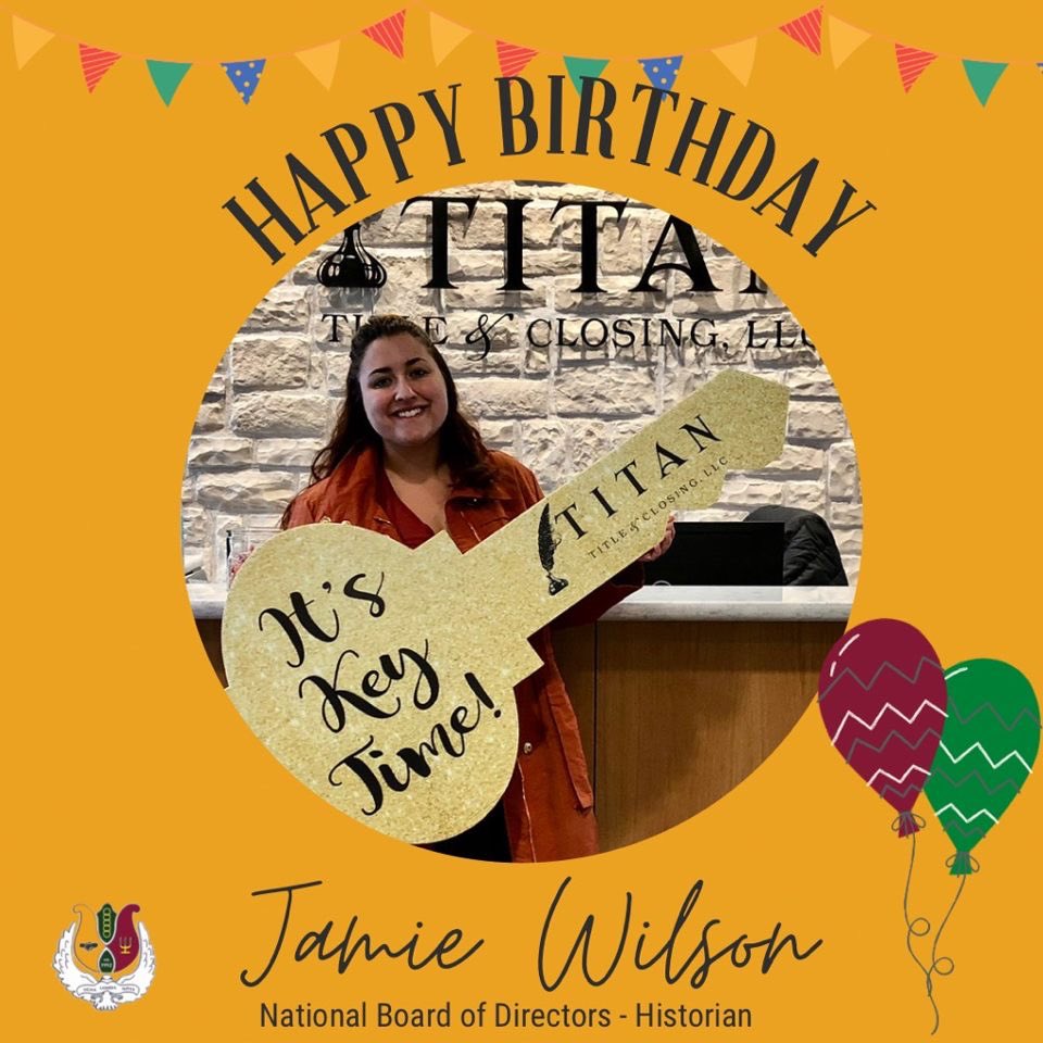 We would like to wish our Historian, Jamie Wilson, a Happy belated Birthday! Jamie’s birthday was yesterday, January 1st. 

Thank you for all you do for this sisterhood, Jamie. We are so fortunate to have you on the National Board of Directors. We hope you had a great day. 🎉🎂🥳