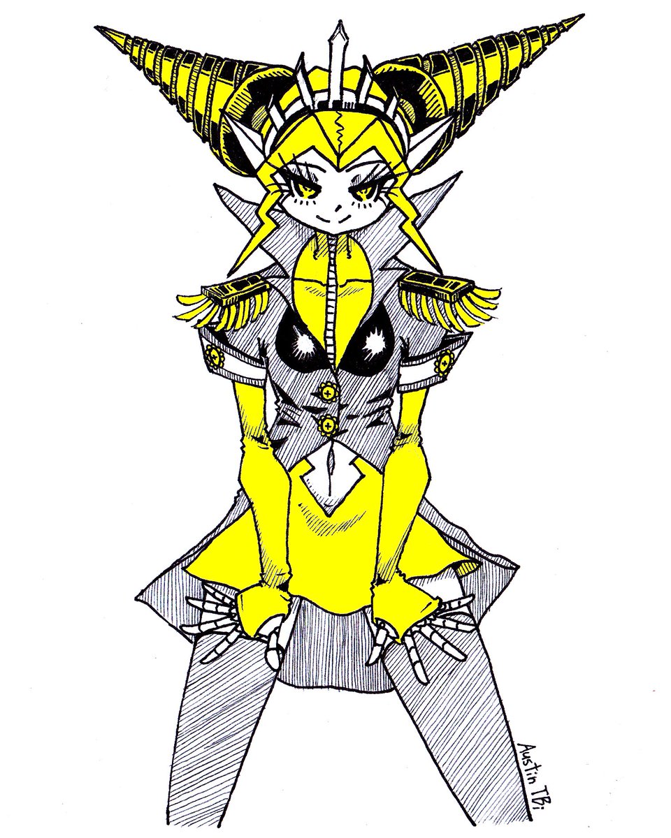 AustinTBi's tweet photo. Goldend striking a pose. Drawn with ink, edited and painted digitally
Random Robot Girls 51 #oc #ink #randomrobotgirls #goldend #robotgirl #gynoid https://t.co/keQi9yNbeO